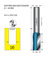 Notfräs D=16 L=35 TL=90 S=12