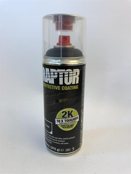 Raptor Tough &amp; Protectiv Bedliner Black 400 ml 2K Spray, RLB/ALBlack 