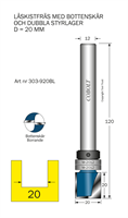 Låskistfräs D=20 L=20 TL=120 S=12