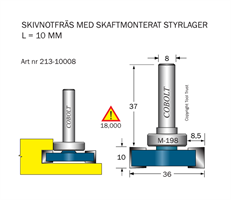 Skivnotfräs L=10 F=8.5 D=36 S=8