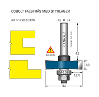 Falsfräs L=10 F=12.5 D=41 S=8 SL=42