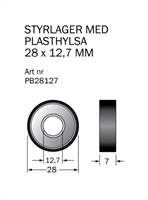 Kullager 28x12,7 med plasthylsa