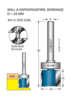 Mallfräs D=24 L=20 TL=80 S=8