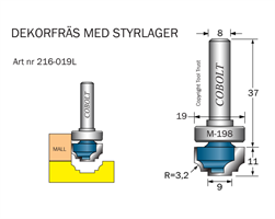 Dekorfräs m lager M-198