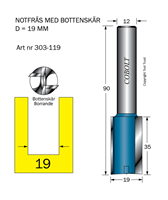 Notfräs D=19 L=35 TL=90 S=12