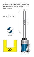 Låskistfräs D=20 L=20 TL=110 S=8