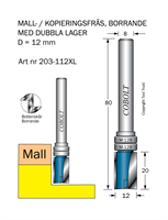 Mallfräs D=12 L=20 TL=80 S=8