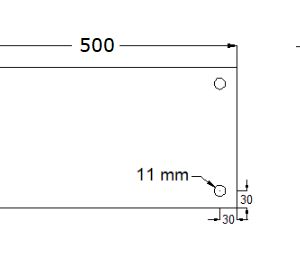 Herdet glassplate 50x30 cm - Klar