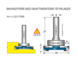 Skivnotfräs L=7 F=6 D=36 S=8