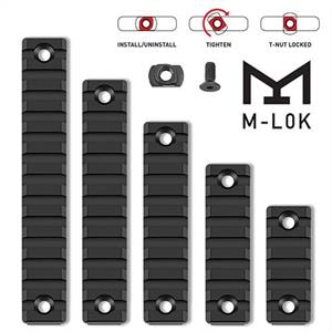 Rail kit M-LOK. 5 st Rail.5-7-9-11-13 Slot SVART
