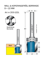 Mallfräs D=22 L=20 TL=80 S=8