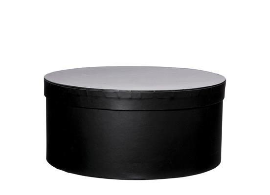 Hattbox svart D22cm H10cm