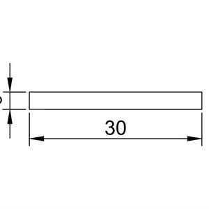 Cellegummi strips 30x6 mm sort m/lim - 20 meter