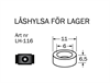 LH-116 Låshylsa 11  x 6  x 5,5 mm