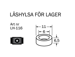 LH-116 Låshylsa 11  x 6  x 5.5 mm