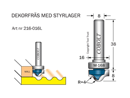 Dekorfräs m lager M-168