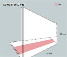 Etiketthållare till pallställ EBVA 210-60F vinklad 45°
