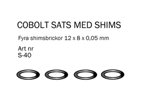 Shims-brickor 0,05 mm (4st)