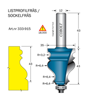 Listprofilfräs L=43 D=35 S=12