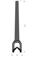Kantprofil ST 36.890 sort (1,5-4 mm) - Løpemeter