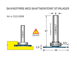 Skivnotfräs L=1.5 F=8.5 D=36 S=8