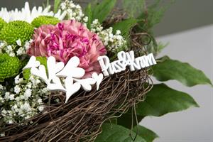 Puss & Kram text på pinne 24/fp