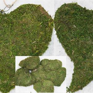 Mosshjärta/krans olika storlekar och former