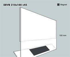 Etiketthållare till pallställ EBVB 210-100F vinklad 45°