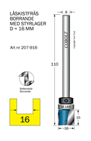 Låskistfräs D=16 L=15 TL=110 S=8