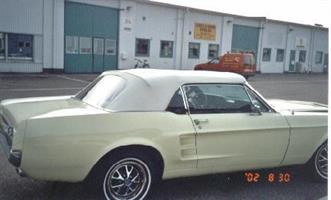 Sufflett Mustang 67-68 vinyl vit comboplast