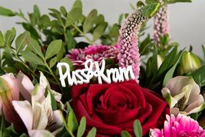 Puss & Kram text på pinne 24/fp