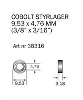 Kullager 9,53 x 4,76 mm