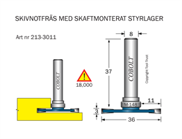 Skivnotfräs L=3 F=11 D=36 S=8