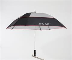 JuCad Stormparaply Fyrkantigt, Svart / Röd / Silve