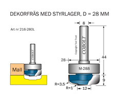 Dekorfräs m lager M-288