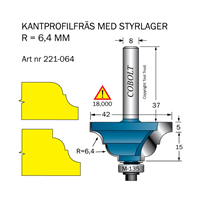 Kantprofilfräs R=6.4 L=20 F=14.5