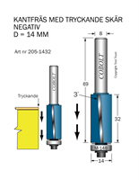Kantfräs NEG D=14 L=32 TL=80 S=8