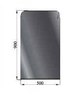 Underlagsplate 500x900x6 mm sotet glass