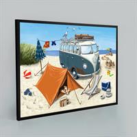 Camping,  70x50 cm (Poster inramad)