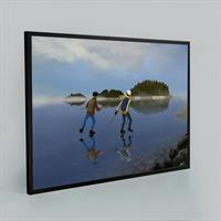 Skridskotur, 70x50 cm (Poster, inramad)