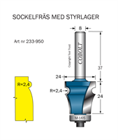 Listprofilfräs pärla D=24 L=24 R=2.4