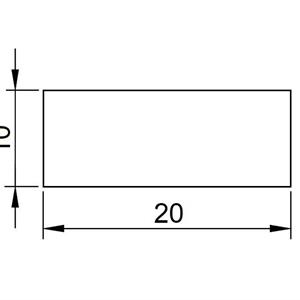 Cellegummi strips 20x10 mm Sort m/lim - 20 meter