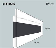 Etiketthållare EHB 105-26F rak magnet