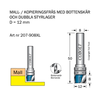 Mallfräs D=12 L=8 TL=50 S=8