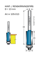 Kantfräs D=13 L=25 TL=66 S=6