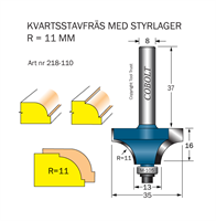 Kvartsstavfräs R=11 D=35 L=16 S=8