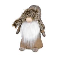 Tomte beige med mössa H28cm