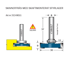 Skivnotfräs L=9 F=11 D=36 S=8