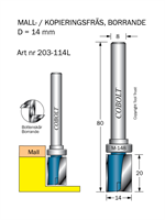 Mallfräs D=14 L=20 TL=80 S=8