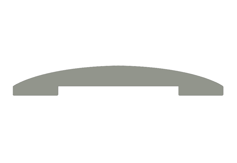 Terskel gummilist 70x10 mm grå m/spor - Løpemeter